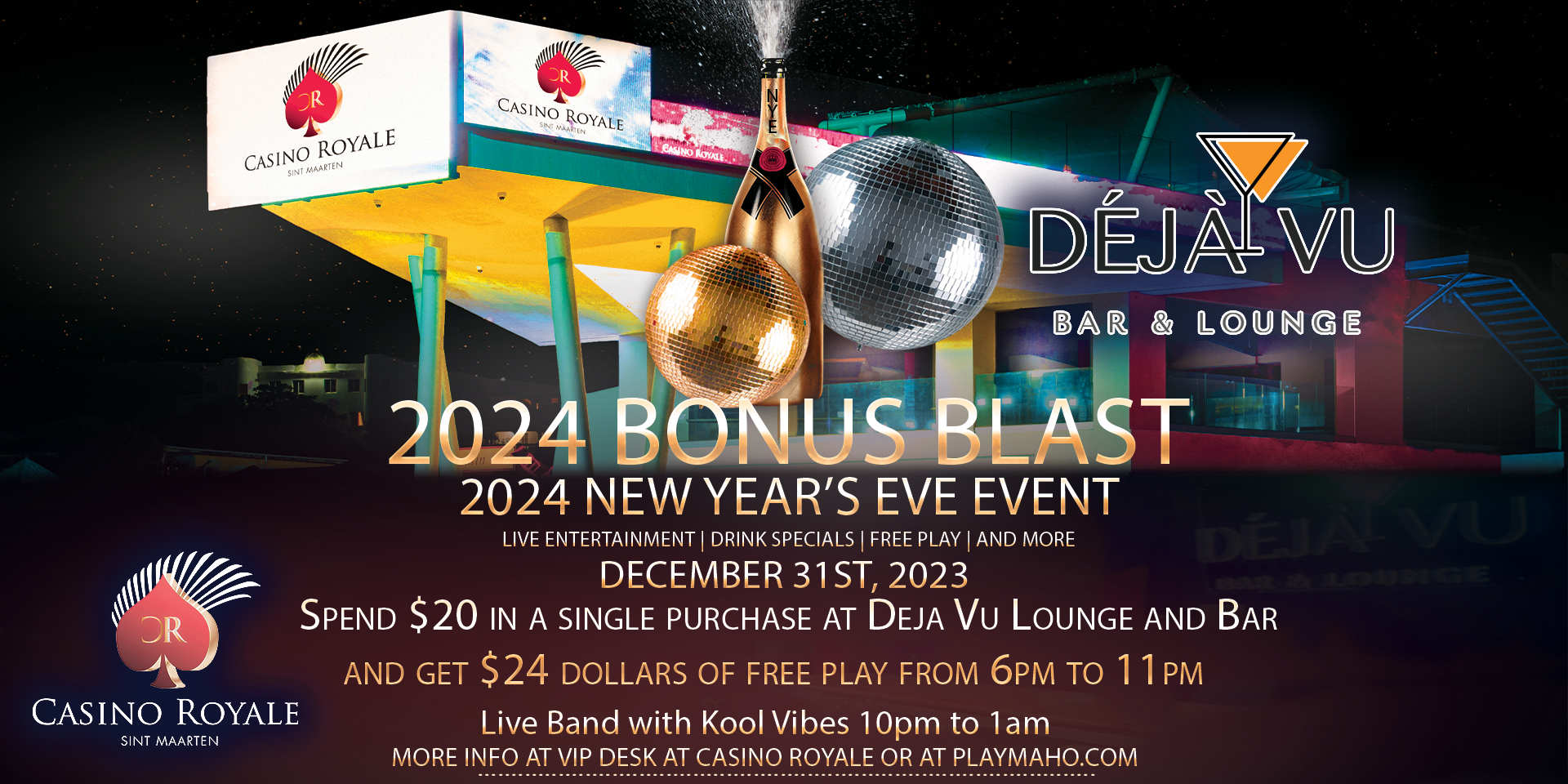 Ring in the New Year with a Bang at Casino Royale's 2024 Bonus Blast Event!